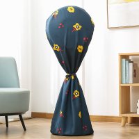 保护罩立式布艺圆形罩子套子电扇落地式全包电风扇防灰网罩|藏青立体款