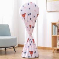 保护罩立式布艺圆形罩子套子电扇落地式全包电风扇防灰网罩|浅粉立体款