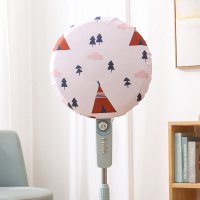 保护罩立式布艺圆形罩子套子电扇落地式全包电风扇防灰网罩|浅粉半包款