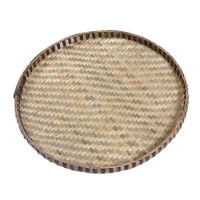 竹制品竹筛竹编簸箕无孔无孔竹扁竹簸箕园纯手工|40cm