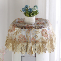 空调罩套奥克斯格力海尔柜机圆形立式圆柱空调盖巾海信美的|花颜粉 圆柜机盖巾83圆形*1