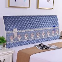 床头罩欧式绒面全包夹棉加厚床头靠背软包布艺皮实木床头套|意大利绒弹力蓝色 宽2.0米*高60*厚度(3-20)