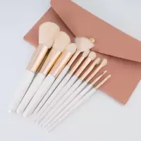 高颜值粉刷眼影刷腮红刷套刷学者全套化妆刷套装软毛一套刷|纯真白+皮包