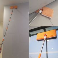 擦天花板墙面瓷砖清洁家用厨房平板拖把加长超薄打扫床底缝隙神器