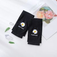 冰丝袖防晒学生臂袖男小雏菊夏天夏季网红冰袖女防冰凉袖套紫外线|黑色 小雏菊拇指款[1双]试用装