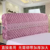 床头床头套罩床头套保护套软包全包床头欧式实木夹棉加厚|欧式全包紫色 长1.9高60厚5-35CM