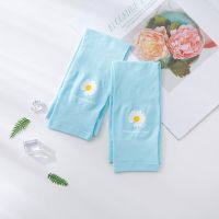 冰丝袖防晒学生臂袖男小雏菊夏天夏季网红冰袖女防冰凉袖套紫外线|兰色 小雏菊拇指款[2双]体验装