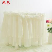 保险柜罩电视机2个价格床头柜床头柜通用罩罩公主盖巾防尘套|米黄色 50x58