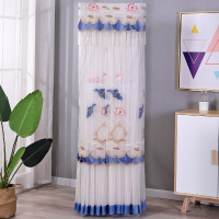 不取柜式柜机罩立式空调罩方形空调套海尔开机格力美的|荷塘月色-蓝 大3.5匹(180*55*35