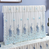 寸65寸挂式开机新款家用液晶电视盖布55不取电视套电视机|孔雀蓝 32英寸