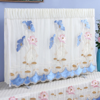 寸65寸挂式开机新款家用液晶电视盖布55不取电视套电视机|荷塘月色蓝 50英寸