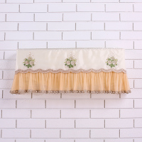 奥克斯卧室蕾丝布艺不取家用1.5p开机空调罩套挂式格力美的|金枝玉叶-咖色 长76-80cm通用(开机不取款)