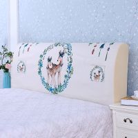 弹力全包床头罩简约床头套布艺保护罩家用床头靠背套床头|弹力全包(亚麻印花带兜)梅花鹿 1.8米床头罩