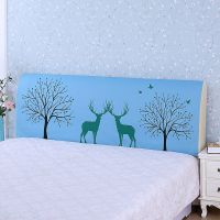 弹力全包床头罩简约床头套布艺保护罩家用床头靠背套床头|弹力全包(亚麻印花带兜)情侣鹿 2.2米床头罩