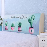 弹力全包床头罩简约床头套布艺保护罩家用床头靠背套床头|弹力全包（亚麻印花带兜）仙人掌 2.0米床头罩