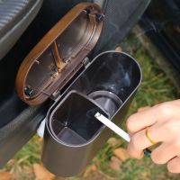 垃圾箱烟灰缸车用多功能车载物桶创意汽车挂式车内置