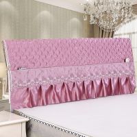 欧式实木床头床头套罩床头套保护套软包全包床头夹棉加厚|半包床头罩(紫色) 2米