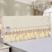 欧式实木床头床头套罩床头套保护套软包全包床头夹棉加厚|半包床头罩(米白) 1.2米