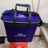 鱼护桶加厚钓箱钓箱装鱼桶渔具包加高eva水箱活鱼桶加厚|42军绿色单筒