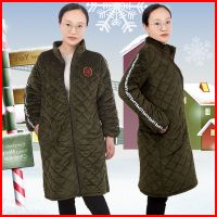 女士冬季罩衣大人时尚外套中长款成人女加绒加厚保暖做饭围裙长袖