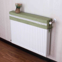 新式可定制防熏墙暖气装饰罩布艺暖气片罩遮挡简约家用老式|翡翠绿 长120*厚10阀门右边