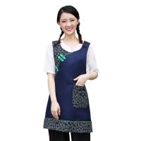 彩色时光特色复古民族风围裙农家乐民宿茶叶会饭店围腰女
