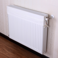 新式可定制防熏墙暖气装饰罩布艺暖气片罩遮挡简约家用老式|本白色 长60*厚10阀门左边