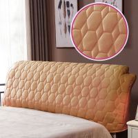 半圆形床靠背加厚弧形套布艺皮床床头罩床头|卡其水晶绒 0.9米