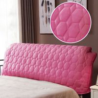 半圆形床靠背加厚弧形套布艺皮床床头罩床头|粉红水晶绒 0.9米