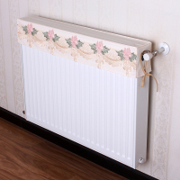 新式可定制防熏墙暖气装饰罩布艺暖气片罩遮挡简约家用老式|米黄升级款 长120*厚10阀门右边