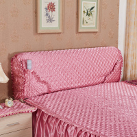 全包床头罩包布艺m2.0床头套单件1.8m2.2m欧式软夹棉防滑|带心粉色 2米2床头罩