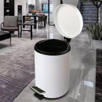 不锈钢脚踏式北欧创意家用卫生间厨房客厅脚踩带盖大号双层