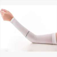 袖套套袖冰丝冰袖防晒手套男士防晒防晒袖套女夏季|1双套指1双无指 白色2双