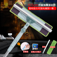 擦玻璃神器伸缩杆加长双面搽刷高楼窗户擦窗器清洁玻璃刮水器家用|165CM加长优享款（送玻璃水片+窗槽刷+刷布+胶条）