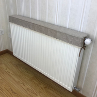 熏黑盖布全包老式防用布艺遮挡装饰罩家ins棉麻暖气片罩套|卡其色-ins 长度40cm厚度10cm阀门左边