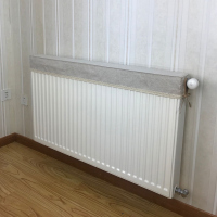 熏黑盖布全包老式防用布艺遮挡装饰罩家ins棉麻暖气片罩套|麻布本色 长度40cm厚度10cm阀门右边