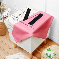 电视机冰箱万能盖巾微波炉罩布艺小桌布多用棉麻床头柜盖布|红色爱慕 60x60cm