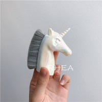 rhea高颜值便携带盖蜜粉饼可伸缩腮红散粉化妆刷子大号粉底定妆刷|独角兽粉底刷 其它材质