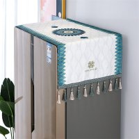 双开门洗衣机冰箱盖布罩防晒布单开门微波炉防水防尘盖|美式流苏(新品雪尼尔面料) 70*180cm双开门冰箱通用