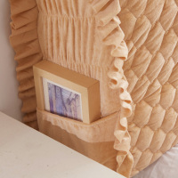 定做水晶绒夹1.8床头罩软包欧式靠背套棉加棉加厚m床头套|驼色-水晶绒-侧面松紧 2.1m-全包-适用厚8cm以上