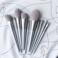 初学者10支银雪化妆刷套装全套唇刷眼影腮红散粉刷子美妆工具|10支流沙银套刷简装
