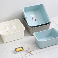 大号脸盆长方形塑料盆洗衣服洗菜盆加厚耐摔家用婴儿宝宝洗脸盆子