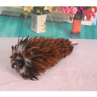 诚信鸡毛掸子家用扫灰可伸缩不掉毛车用加厚墙壁纸除尘掸鸡毛扫|标准竹竿把红棕色黑棕色