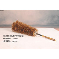 诚信鸡毛掸子家用扫灰可伸缩不掉毛车用加厚墙壁纸除尘掸鸡毛扫|可以伸缩款红棕色