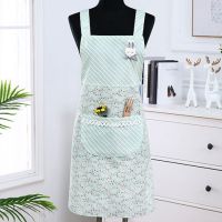 全棉围裙女秋冬透气家用厨房韩版时尚背带式纯棉可爱纯棉无袖罩衣