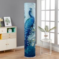 圆形空调套不取立式柜机圆柱美的格力i尚i享开机|孔雀-蓝[开机不取] 慧而浦长虹TCL创维190