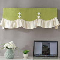 挂式通用格力空调1.5p美的不取窗帘罩挂机ins开机色空调套|双弯果绿 1-1.5P(89厘米以内)开机不取+内包