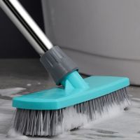 户外地板刷清洁刷子角大号洗瓷砖硬毛浴室厨房神器卫生间长柄|01#湖蓝色