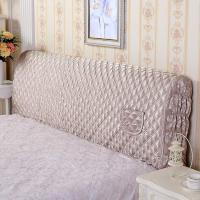 全包夹棉床头防尘套套皮床头罩软包实木背1.5/1.9/2/1.8/2.2欧式|卡其色 1.9米床头选用[全包]