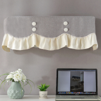 挂式通用格力空调1.5p美的不取窗帘罩挂机ins开机色空调套|双弯灰 1-1.5P（89厘米以内）全包